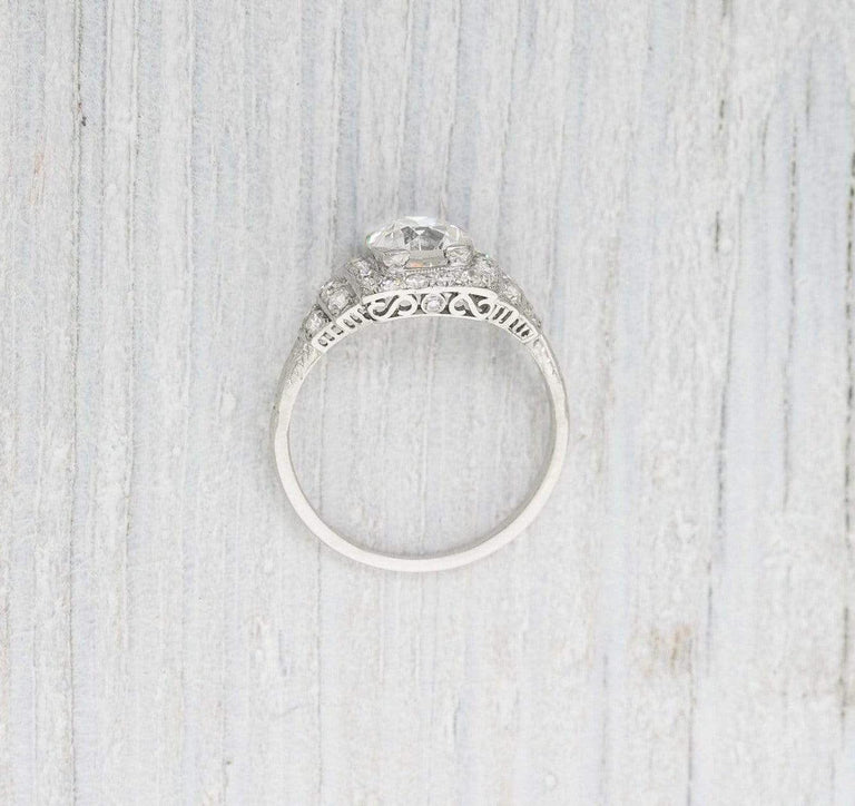 1.05 Carat Vintage Diamond Art Deco Engagement Ring