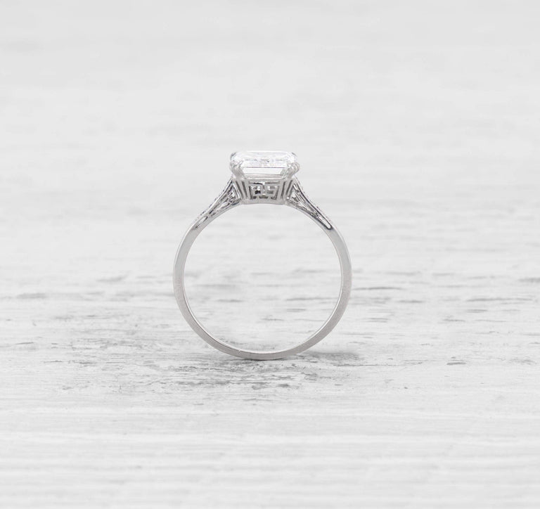 2.10 CARAT ART DECO DIAMOND ENGAGEMENT RING