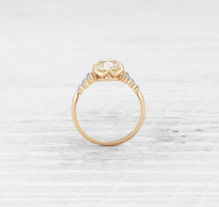 2.11 CARAT EDWARDIAN DIAMOND SOLITAIRE ENGAGEMENT RING