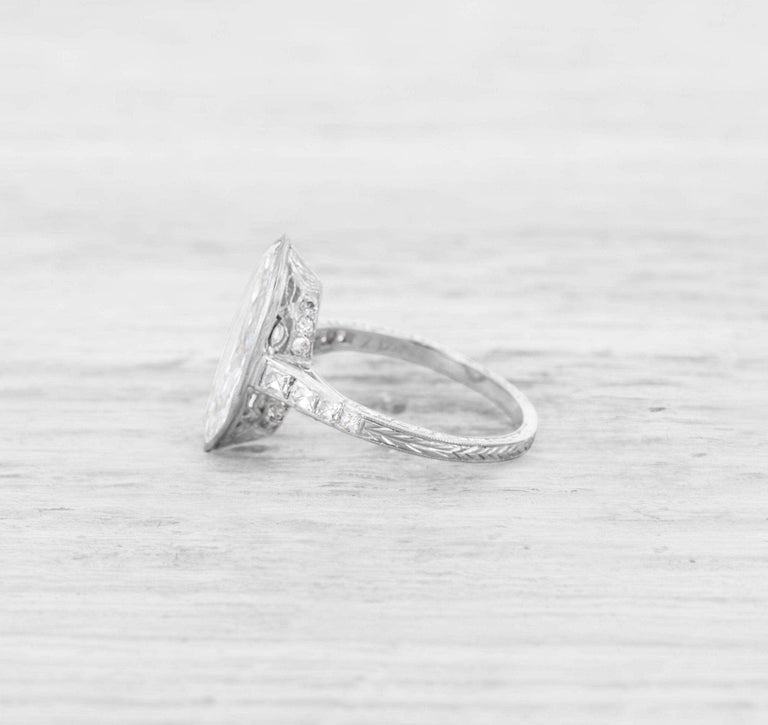 2.12 CARAT MARQUISE-CUT EDWARDIAN DIAMOND ENGAGEMENT RING