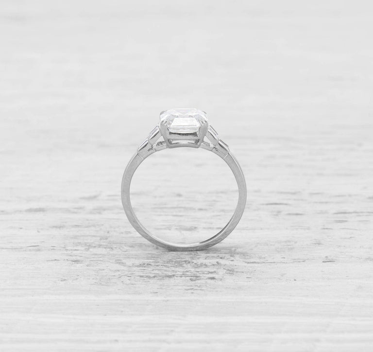 2.25 CARAT ART DECO ASSCHER-CUT DIAMOND ENGAGEMENT RING