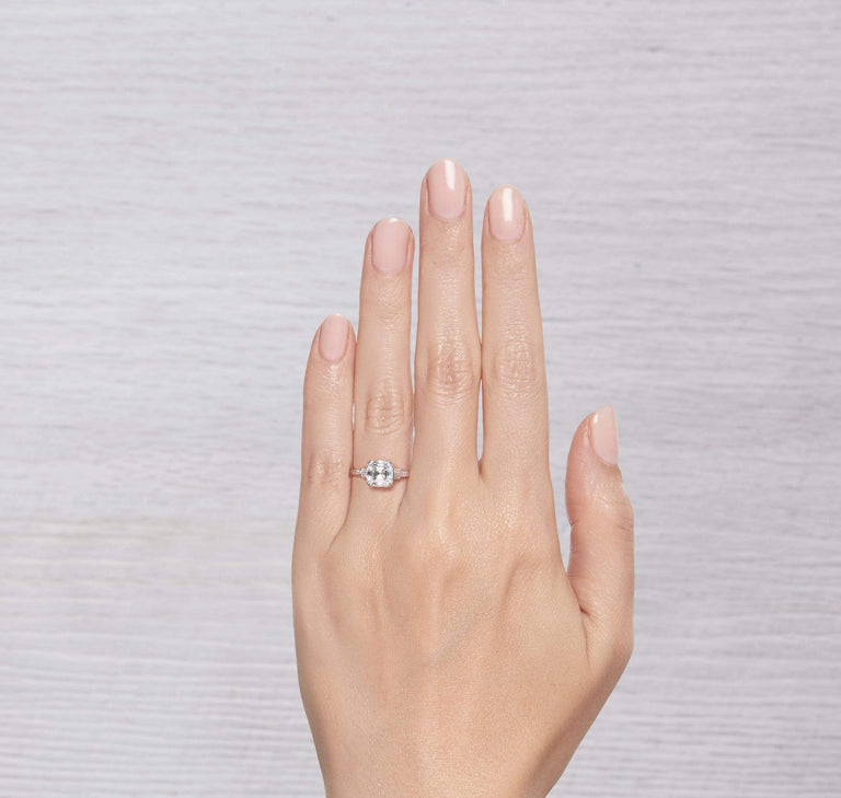 2.25 CARAT ART DECO ASSCHER-CUT DIAMOND ENGAGEMENT RING