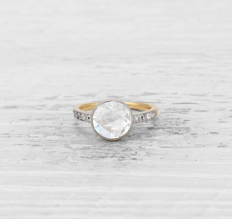 2.37 CARAT EDWARDIAN ROSE DIAMOND RING