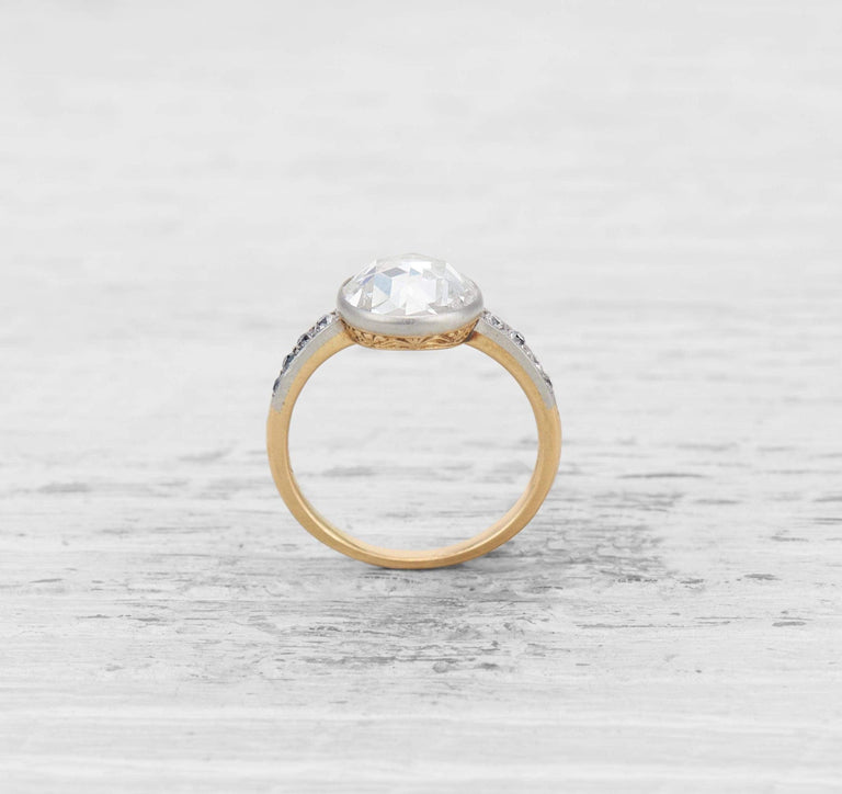 2.37 CARAT EDWARDIAN ROSE DIAMOND RING