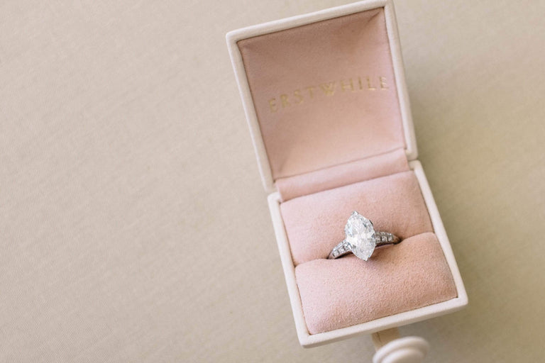 3.02 CARAT EDWARDIAN MARQUISE DIAMOND ENGAGEMENT RING