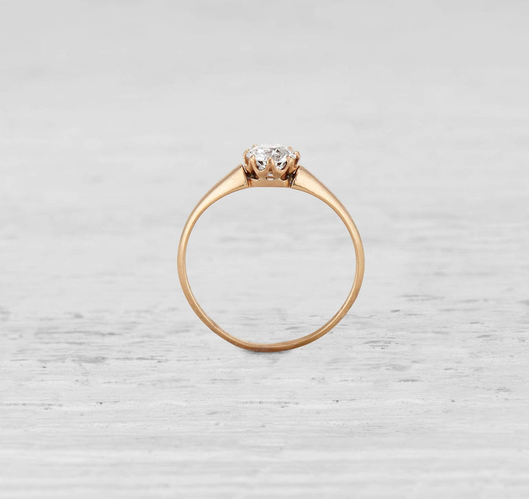 .56 Victorian Diamond Solitaire Antique Engagement Ring