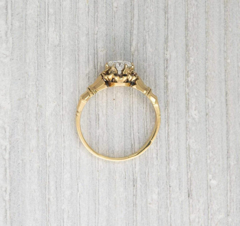 .60 Carat Antique Diamond & Gold Buttercup Engagement Ring