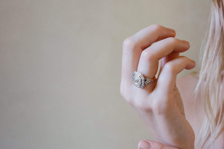 .74 CARAT EDWARDIAN DIAMOND ENGAGEMENT RING