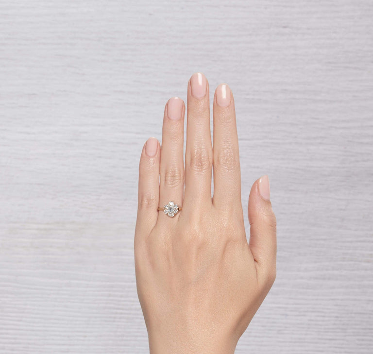 ANTIQUE DIAMOND CLUSTER ENGAGEMENT RING