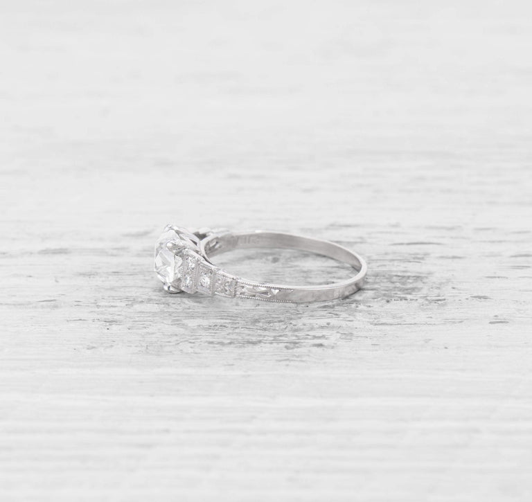 ART DECO 1.11 CARAT DIAMOND ENGAGEMENT RING