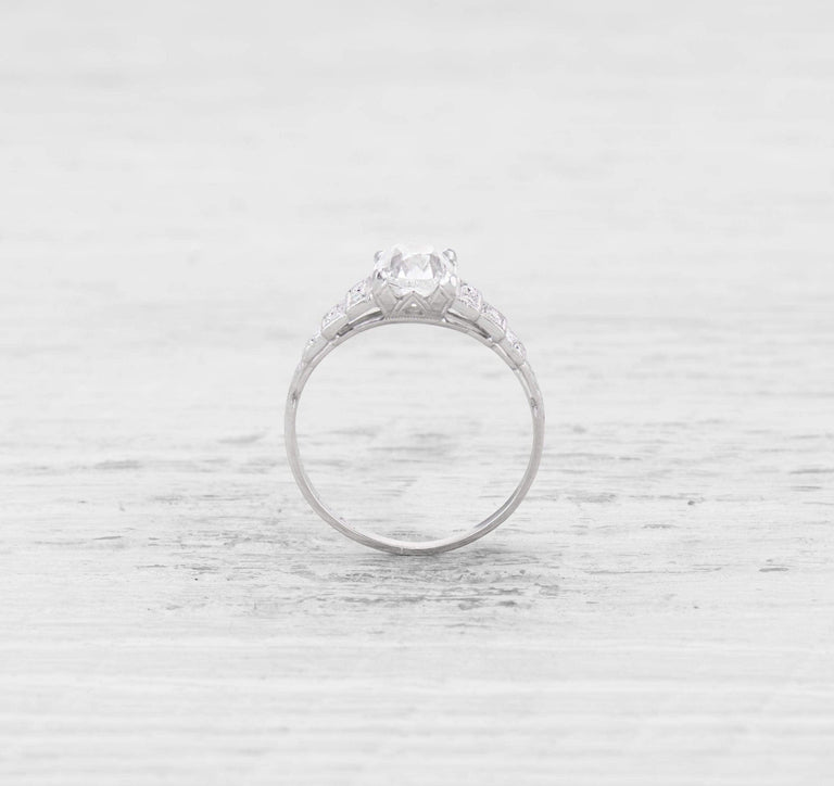 ART DECO 1.11 CARAT DIAMOND ENGAGEMENT RING