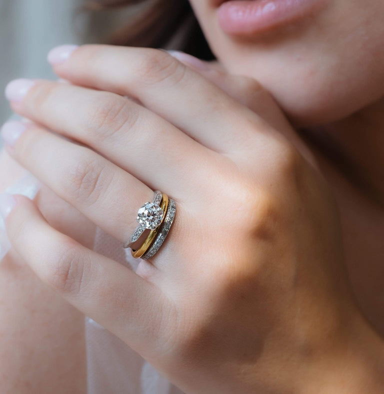 Art Deco 1.18 Carat Transitional Diamond and Platinum Solitaire Engagement Ring