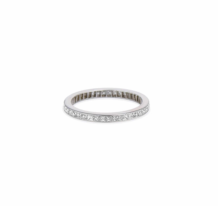 Art Deco 2.50 Carat French Cut Diamond Eternity Band