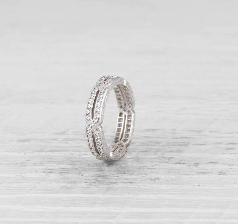 Art Deco Diamond Eternity Band