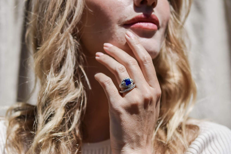 Art Deco T.B. Starr 2.45 Cushion Cut Sapphire in Platinum Ring, America