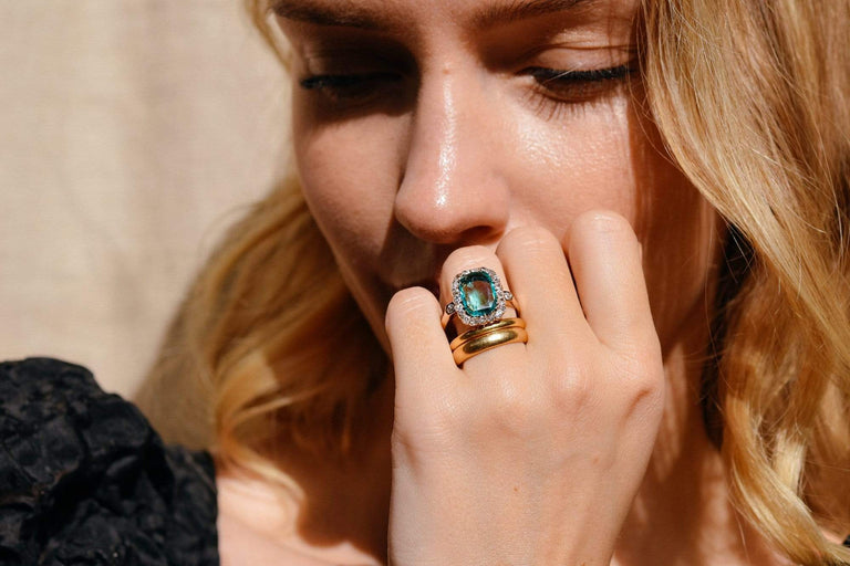 Late Victorian 2.20 Carat Colombian Emerald and Diamond Ring