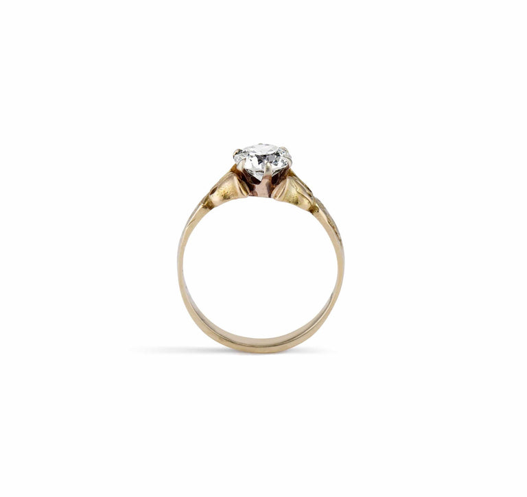 Victorian 1.02 Carat Old European Cut Diamond Solitaire Engagement Ring