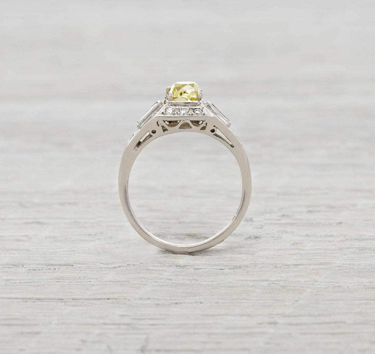 Vintage Art Deco Yellow Diamond Ring